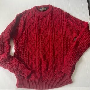 Vintage Greatland Sportswear red XL cable knit sweater Christmas Acrylic